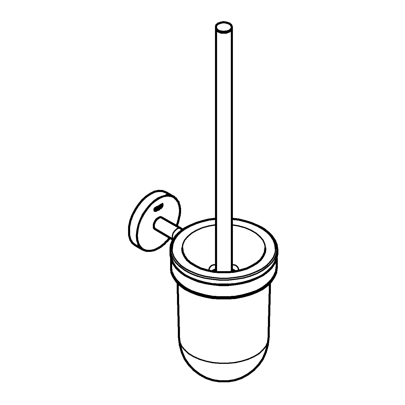 Toilettenbürstengarnitur Bau Cosmopolitan 40463_1, Wandmontage Toilettenbürstengarnitur Bau Cosmopolitan 40463_1, Wandmontage