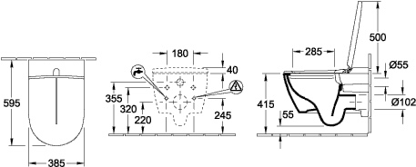 Villeroy & Boch Dusch-WC spülrandlos ViClean-I100 Villeroy & Boch Dusch-WC spülrandlos ViClean-I100