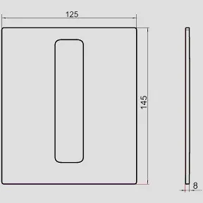 SANIT Tastenrahmen Urinal Bright Edelstahl