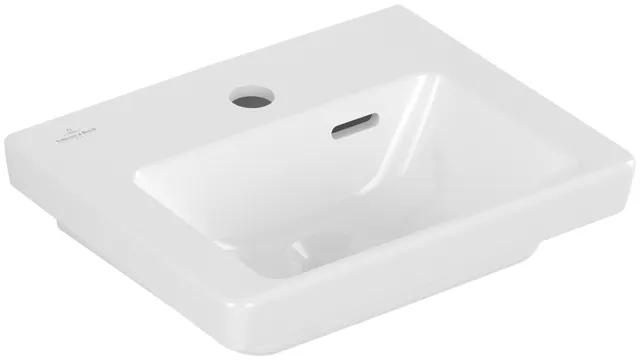 Villeroy & Boch Handwaschbecken „Subway 3.0“ 370 × 305 × 130 mm, ohne Hahnlochbohrung, Hahnlochposition mittig in Weiß Alpin Villeroy & Boch Handwaschbecken „Subway 3.0“ 370 × 305 × 130 mm, ohne Hahnlochbohrung, Hahnlochposition mittig in Weiß Alpin