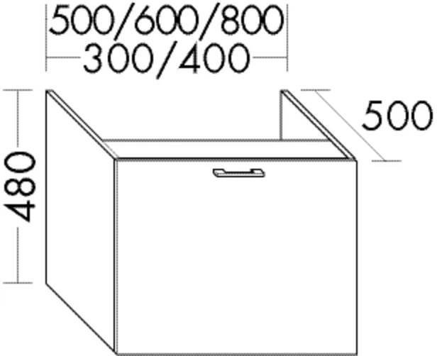 burgbad Waschtischunterschrank „Sys30“ 540 × 520 × 540 mm in Veloursgrau Softmatt