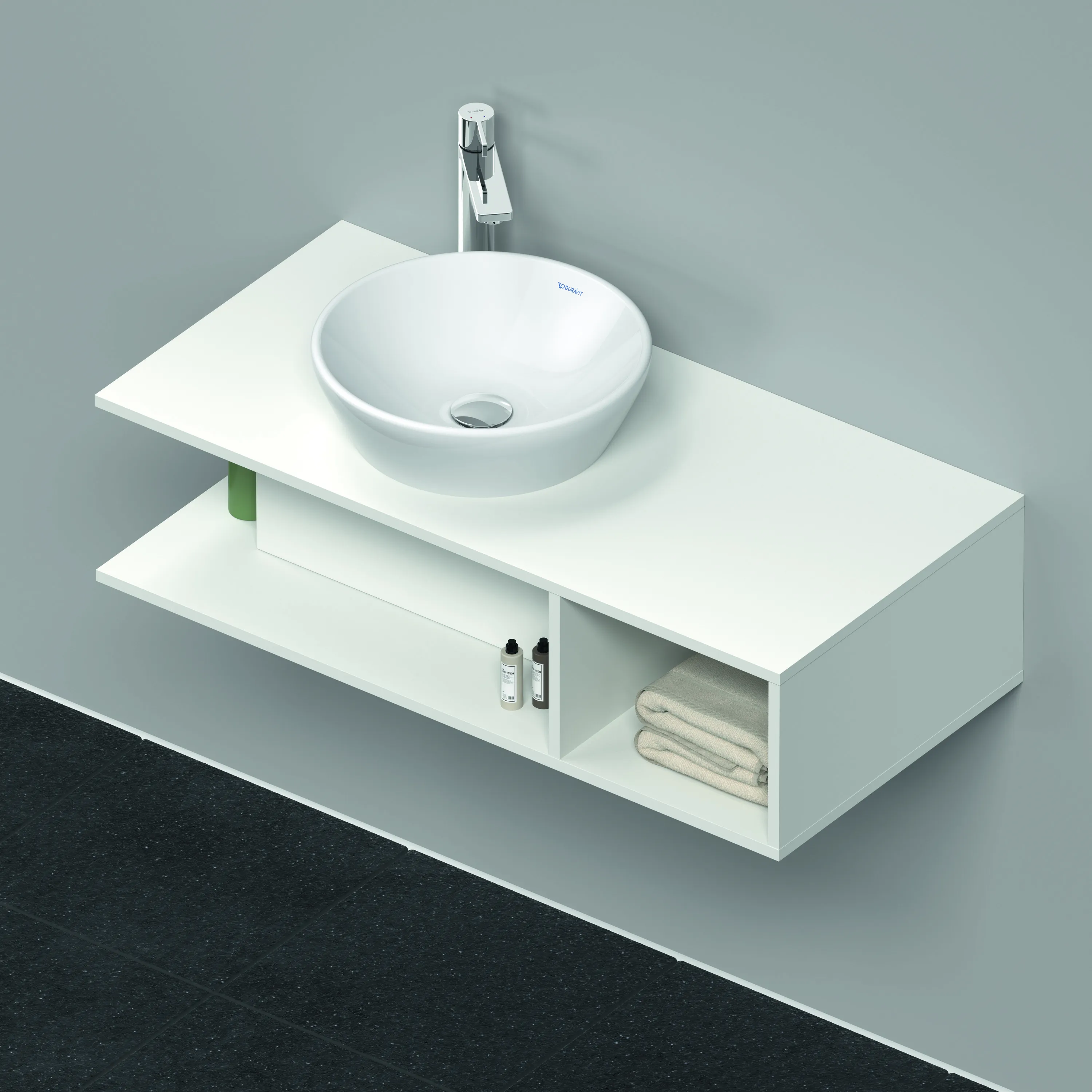 Duravit Waschtischunterschrank wandhängend „D-Neo“ 100 × 26 × 48 cm Weiß Matt