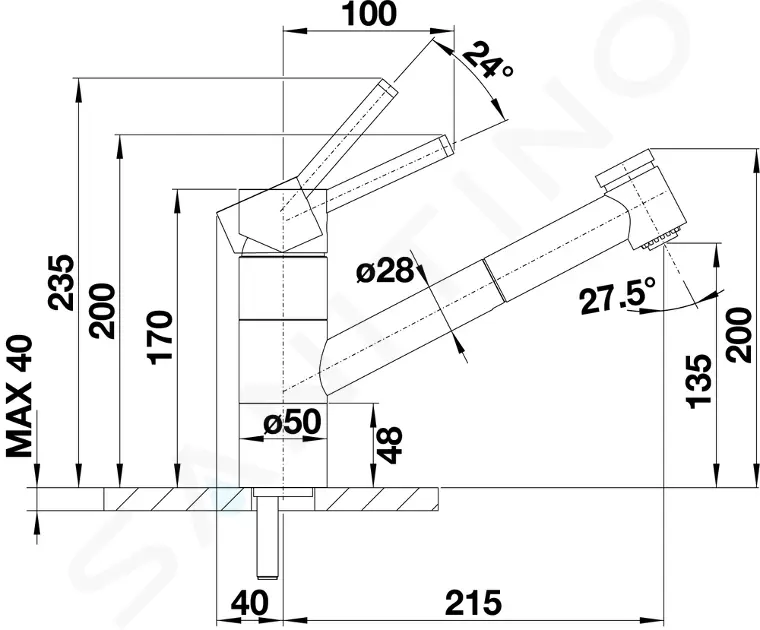 BLANCO TIVO-S Küchenarmatur mit ausziehbarer Brause, Aluminium/Chrom 517611 SONDERVERKAUF BLANCO TIVO-S Küchenarmatur mit ausziehbarer Brause, Aluminium/Chrom 517611 SONDERVERKAUF