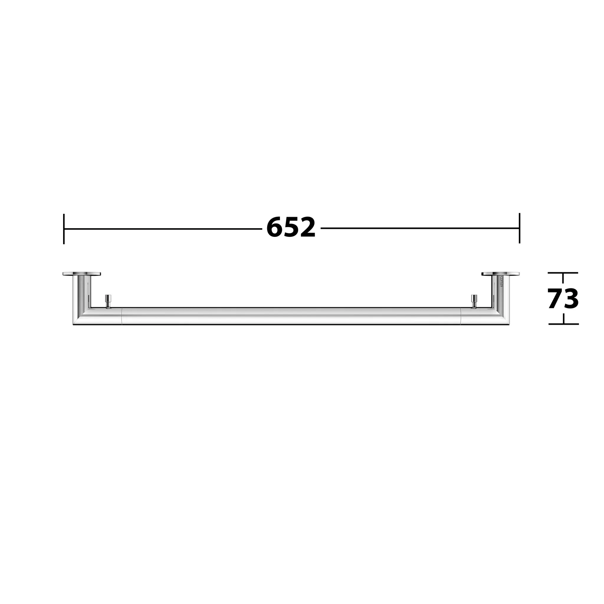 REVA 12801010600 Badetuchhalter mit integriertem Haken 600 mm verchromt REVA 12801010600 Badetuchhalter mit integriertem Haken 600 mm verchromt