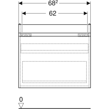 Geberit Waschtischunterschrank „Renova Plan“ weiß / lackiert hochglänzend