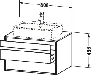 Duravit Waschtischunterschrank wandhängend „Ketho“ 80 × 49,6 × 55 cm in Weiß Hochglanz Duravit Waschtischunterschrank wandhängend „Ketho“ 80 × 49,6 × 55 cm in Weiß Hochglanz