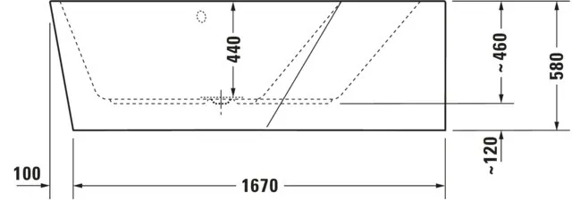 Duravit Badewanne „Paiova 5“ fünfeck 177 × 130 cm, rechts