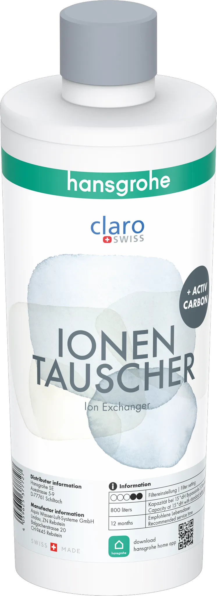 Hansgrohe Filter Ionen-Tauscher und Aktivkohle, passend für SodaSystem, FilterSystem Hansgrohe Filter Ionen-Tauscher und Aktivkohle, passend für SodaSystem, FilterSystem
