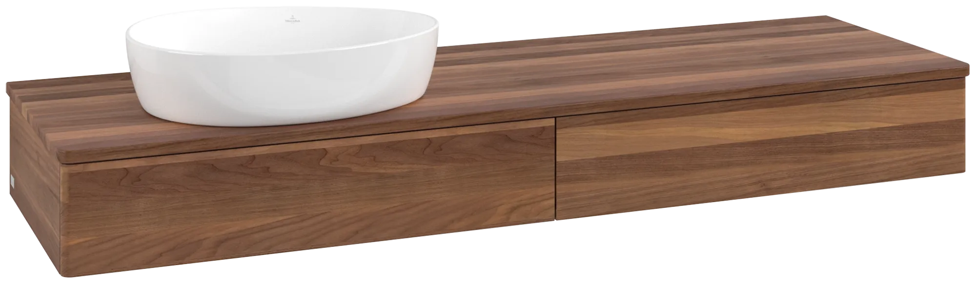 Villeroy & Boch Antao Waschbeckenunterschrank L15_1 1600x190x500mm Warm Walnut