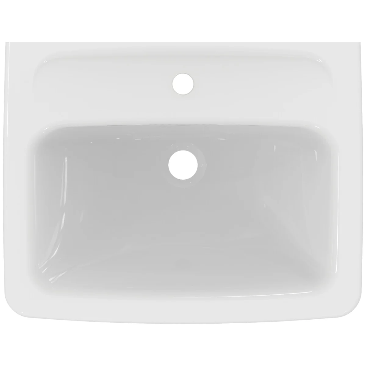 Ideal Standard Eurovit Waschtisch 60 cm, weiß mit Hahnloch und Überlauf
