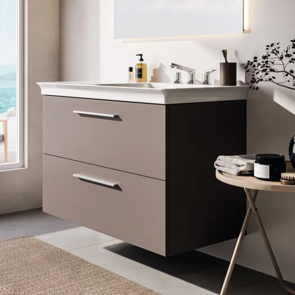 Ideal Standard Möbelwaschtischunterschrank i.life B 2 Auszüge Siphon rechts 1000x505x630mm CarbongrauMatt Ideal Standard Möbelwaschtischunterschrank i.life B 2 Auszüge Siphon rechts 1000x505x630mm CarbongrauMatt