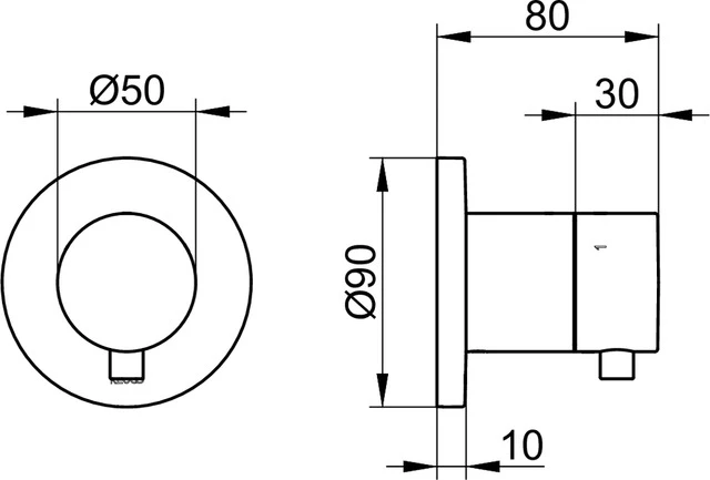 IXMO 3-Wege Ab- u. Umstellventil UP Messing geb. IXMO 3-Wege Ab- u. Umstellventil UP Messing geb.
