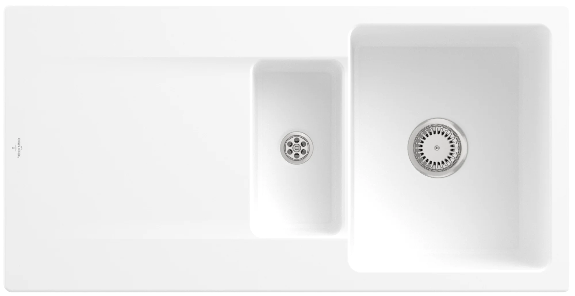 Villeroy & Boch Siluet 60 R 333701 Einbauspüle 1000x510mm Stone White CeramicPlus Villeroy & Boch Siluet 60 R 333701 Einbauspüle 1000x510mm Stone White CeramicPlus