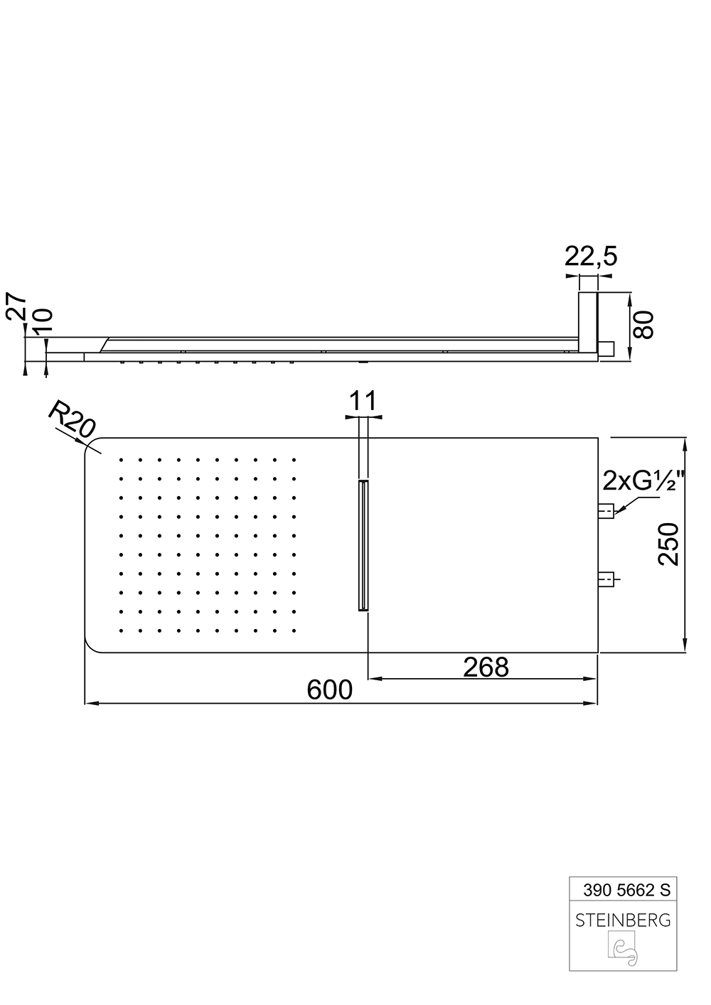 Steinberg Serie 390 Wall Rain Regenpaneel Steinberg Serie 390 Wall Rain Regenpaneel