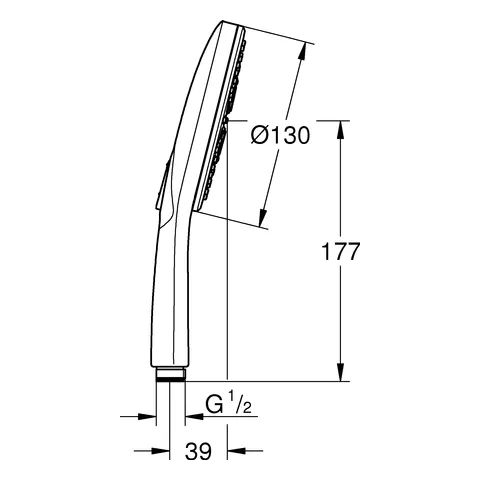 Grohe Rainshower SmartActive 130 Handbrause, 3 Strahlarten, warm sunset Grohe Rainshower SmartActive 130 Handbrause, 3 Strahlarten, warm sunset