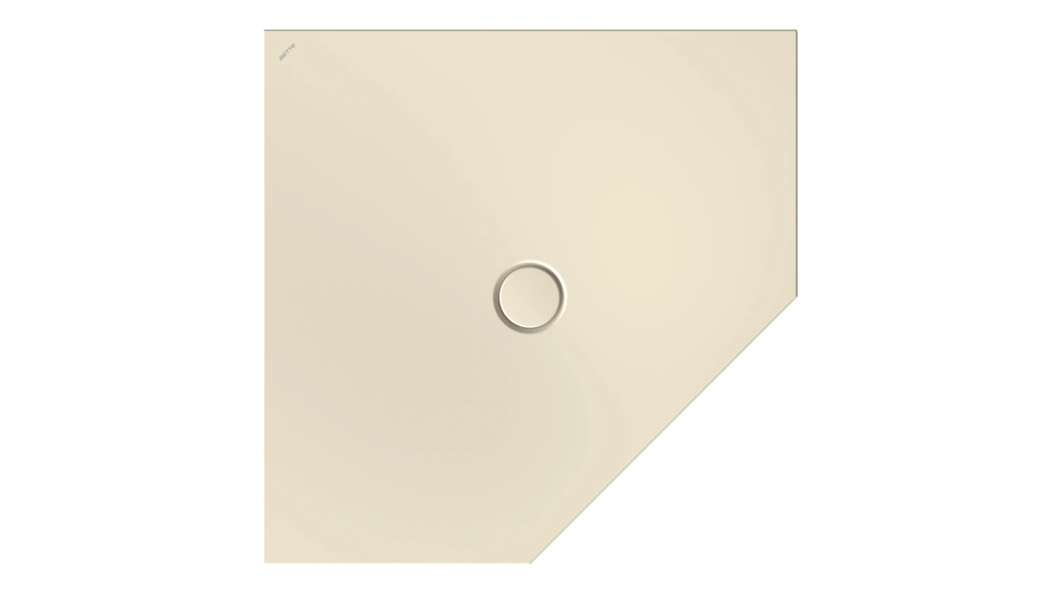 Bette fünfeck Duschwanne „BetteFloor Caro“ 100 × 100 cm in Pergamon