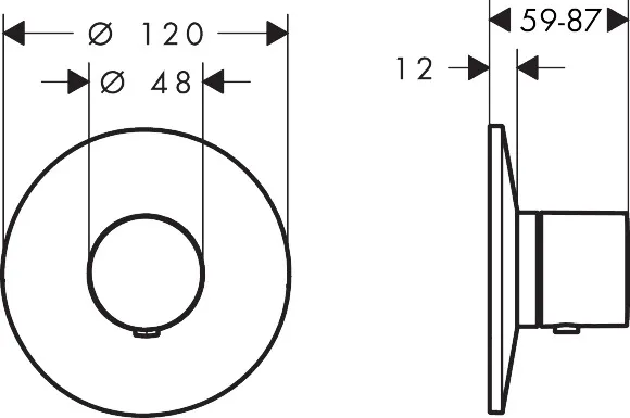 AXOR One Thermostat Unterputz, Chrom
