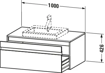 Duravit Waschtischunterschrank wandhängend „Ketho“ 100 × 42,6 × 55 cm Eiche Natur Duravit Waschtischunterschrank wandhängend „Ketho“ 100 × 42,6 × 55 cm Eiche Natur