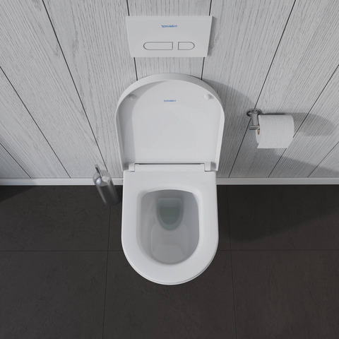 Duravit Wand-Tiefspül-WC inkl. WC-Sitz „ME by Starck“ 37,35 × 57 × 39,5 cm, Befestigung sichtbar Duravit Wand-Tiefspül-WC inkl. WC-Sitz „ME by Starck“ 37,35 × 57 × 39,5 cm, Befestigung sichtbar