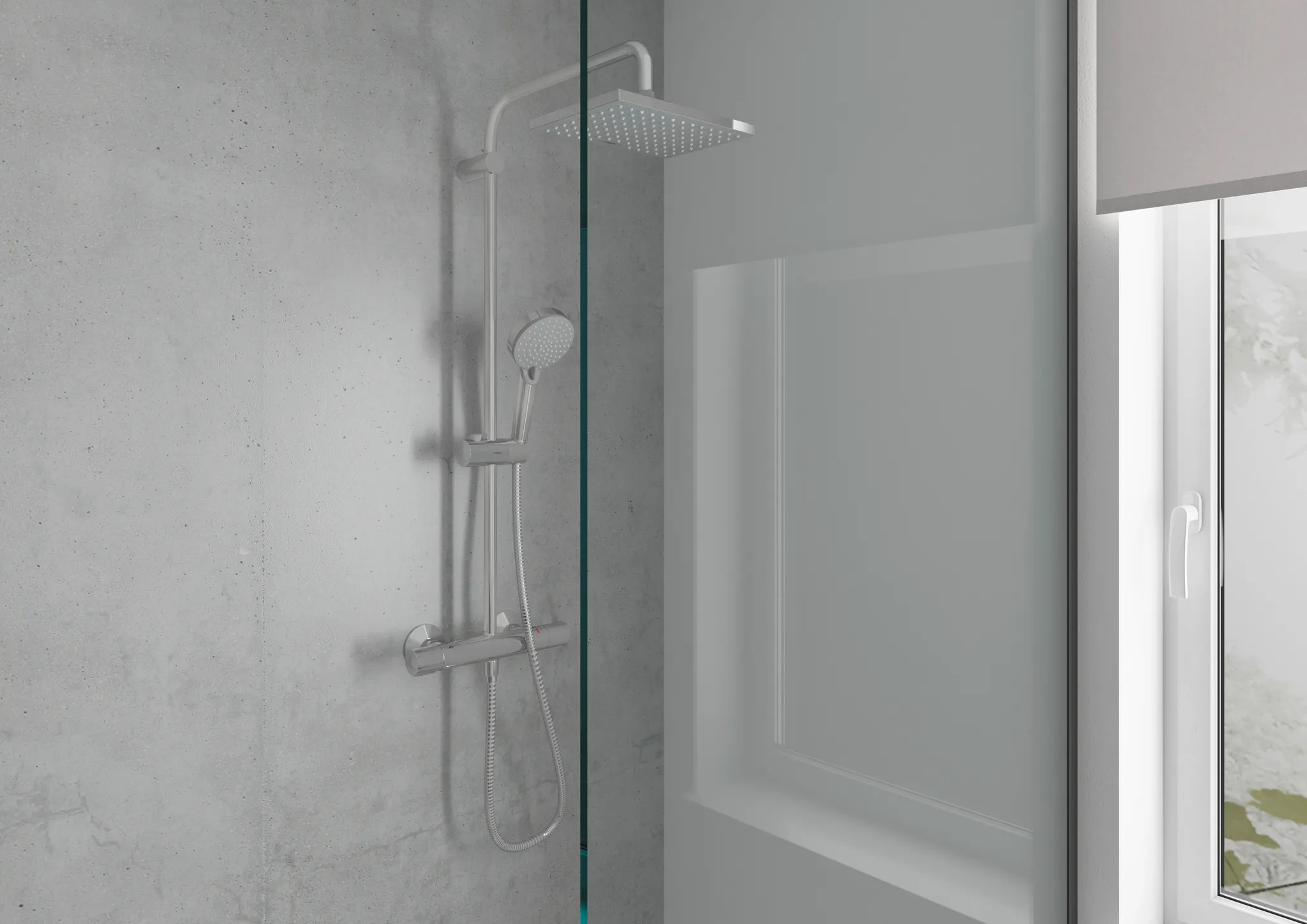 Showerpipe 230 1jet Vernis Shape chrom mit Brausethermostat