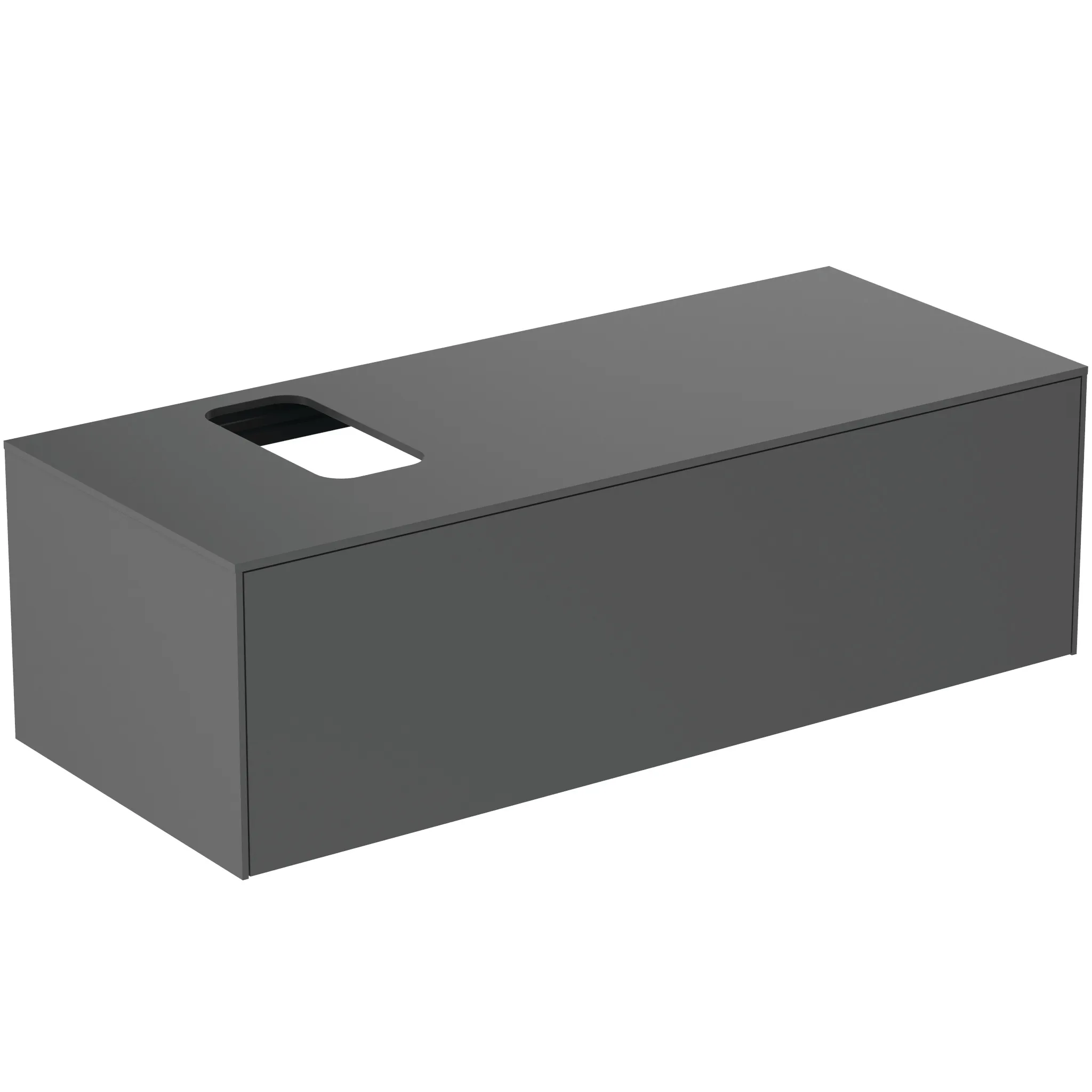 Ideal Standard Conca Waschtischunterschrank, Anthrazit matt, 1 Auszug, Push-Open mit Softclose, 1202x505x370 mm Ideal Standard Conca Waschtischunterschrank, Anthrazit matt, 1 Auszug, Push-Open mit Softclose, 1202x505x370 mm