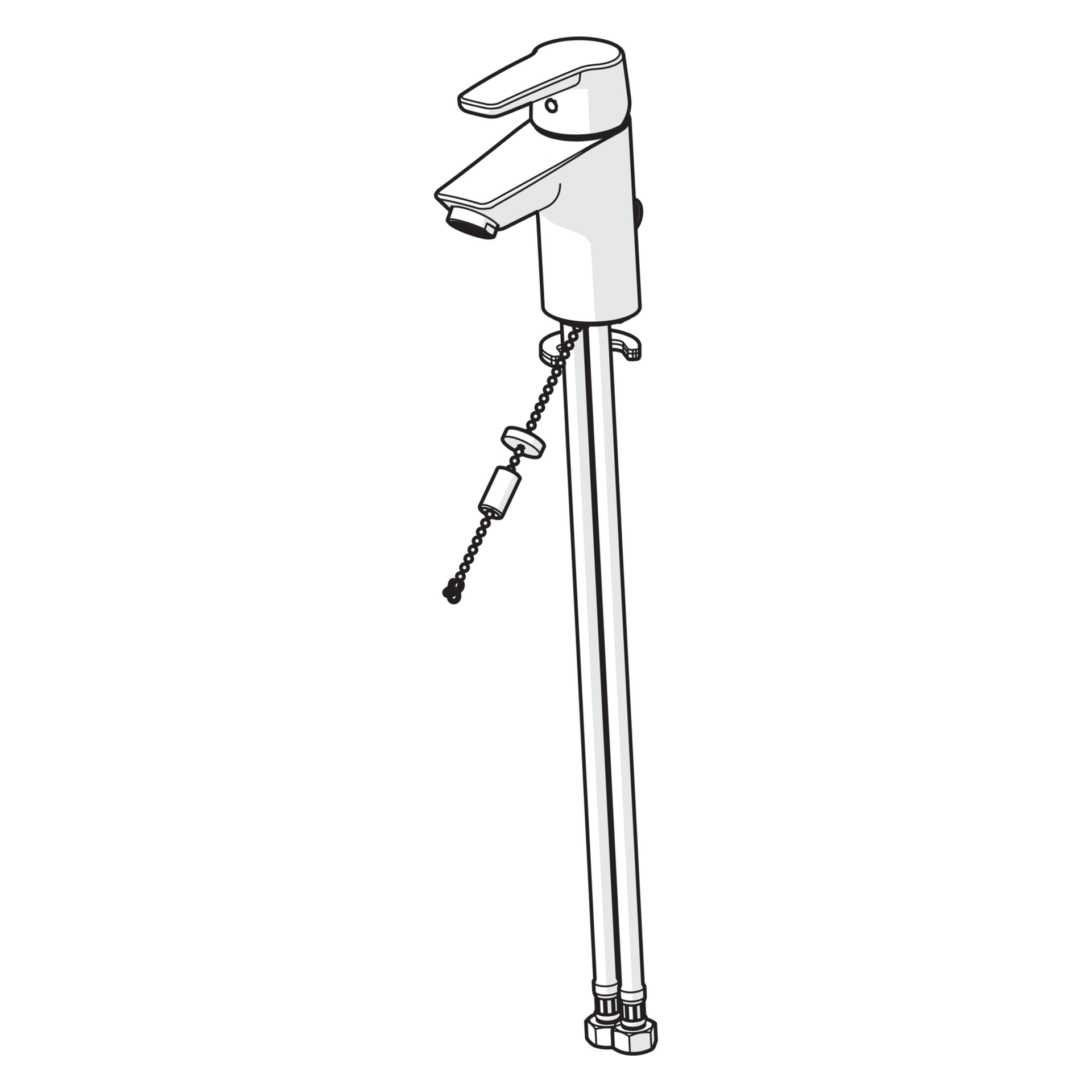 Einhand-Waschtischarmatur „Polo“ Ausladung 103 mm in Chrom Einhand-Waschtischarmatur „Polo“ Ausladung 103 mm in Chrom