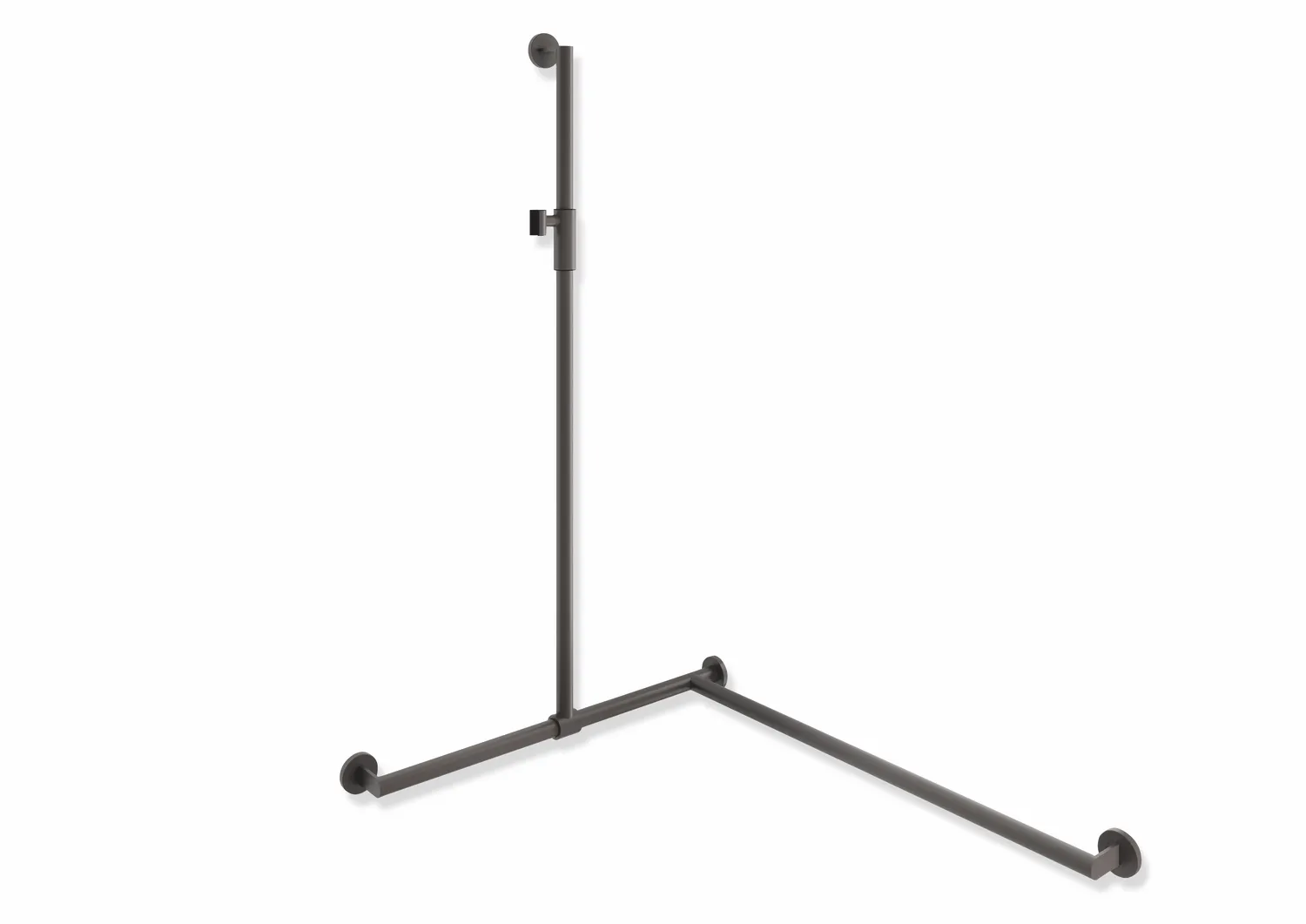 HEWI Haltegriff Ausführung rechts „System 900“ in Dunkelgrau Perlglimmer tiefmatt / Schwarz matt, Befestigung verdeckt HEWI Haltegriff Ausführung rechts „System 900“ in Dunkelgrau Perlglimmer tiefmatt / Schwarz matt, Befestigung verdeckt