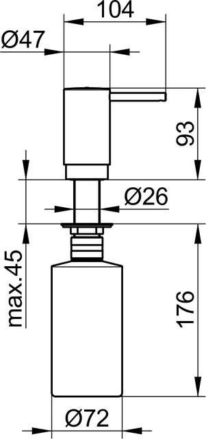 Elegance 11649010100 Schaumseifenspender für Einbau 93 mm verchromt