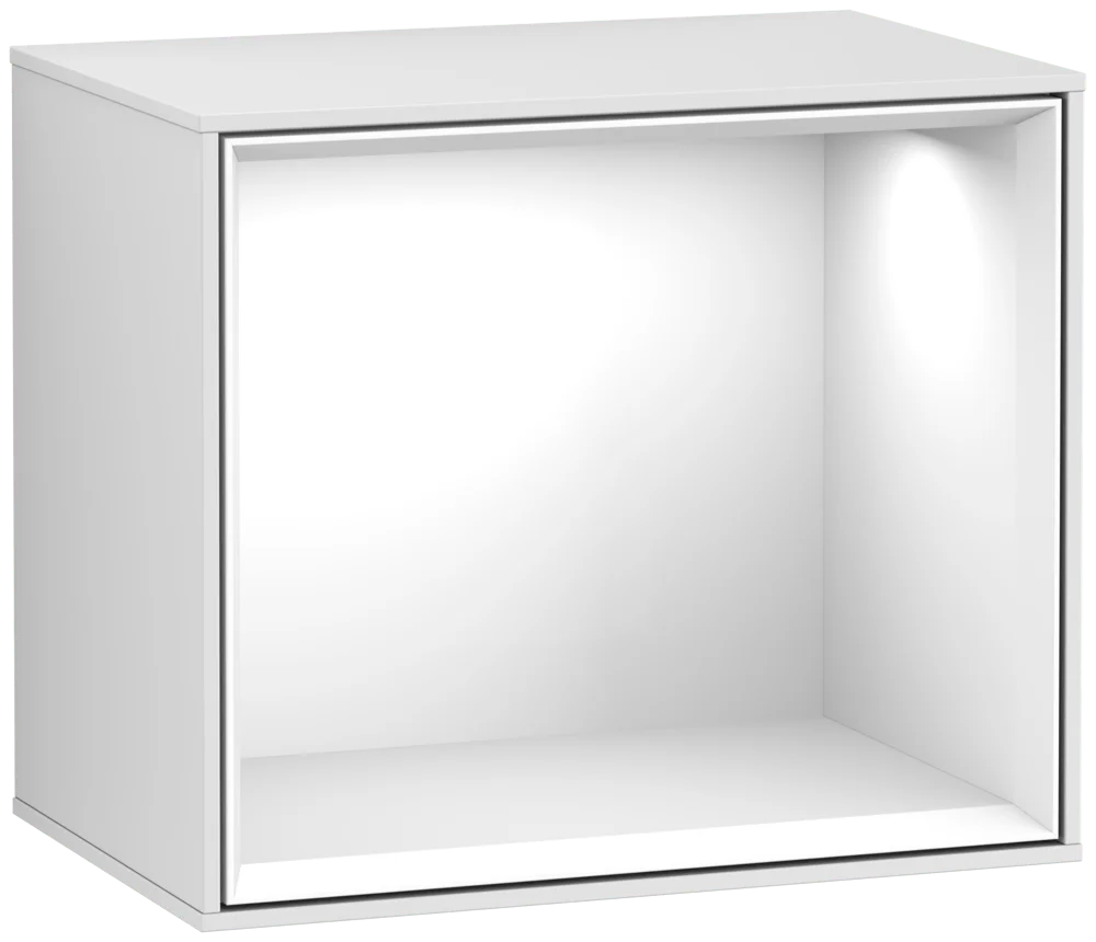 Villeroy & Boch Regalmodul Finion F580GFMT, 418x356x270mm, White Matt Lacquer, mit dimmbarer LED-Beleuchtung