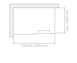 HSK Schiebetür 2-teilig mit Seitenwand „K2“ Glas Linea 01 (80 cm) HSK Schiebetür 2-teilig mit Seitenwand „K2“ Glas Linea 01 (80 cm)