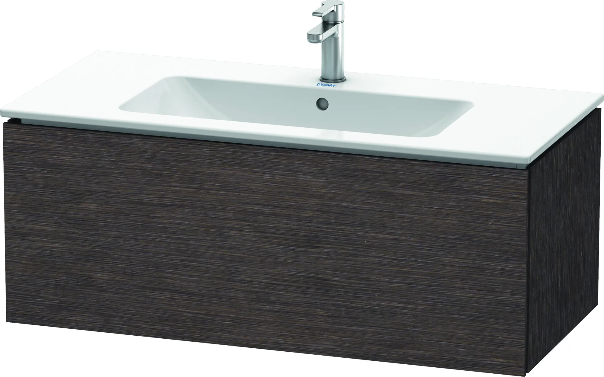 Duravit Waschtischunterschrank wandhängend „L-Cube“ 102 × 40 × 48,1 cm Eiche Dunkel gebürstet