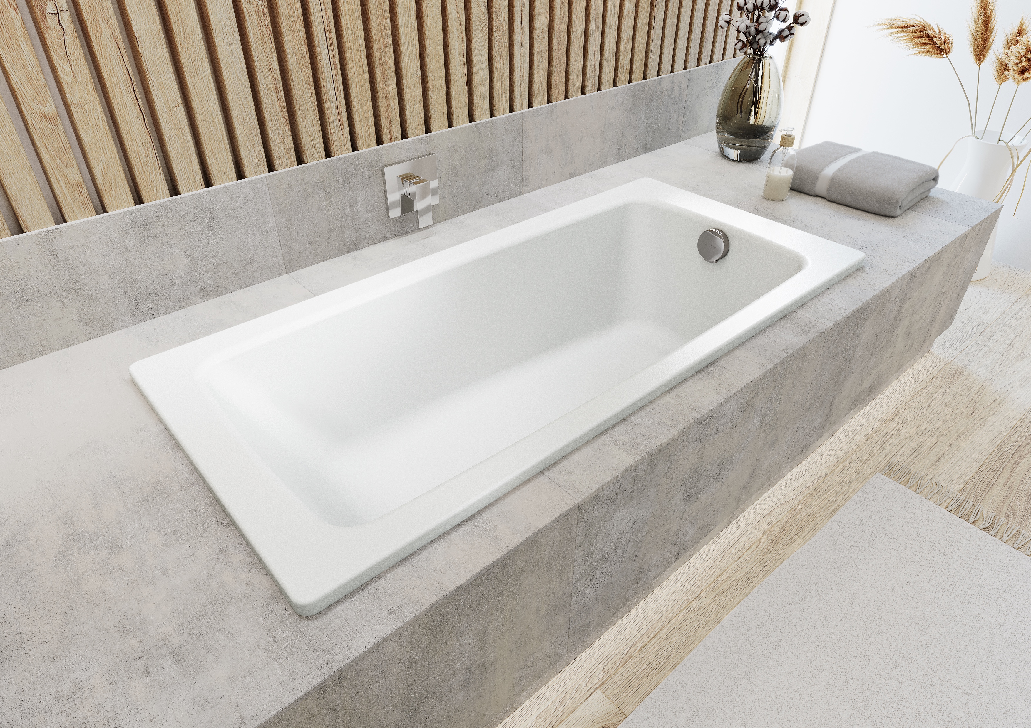 Kaldewei rechteck Badewanne „Cayono“ 160 × 70 cm in alpinweiß, / 