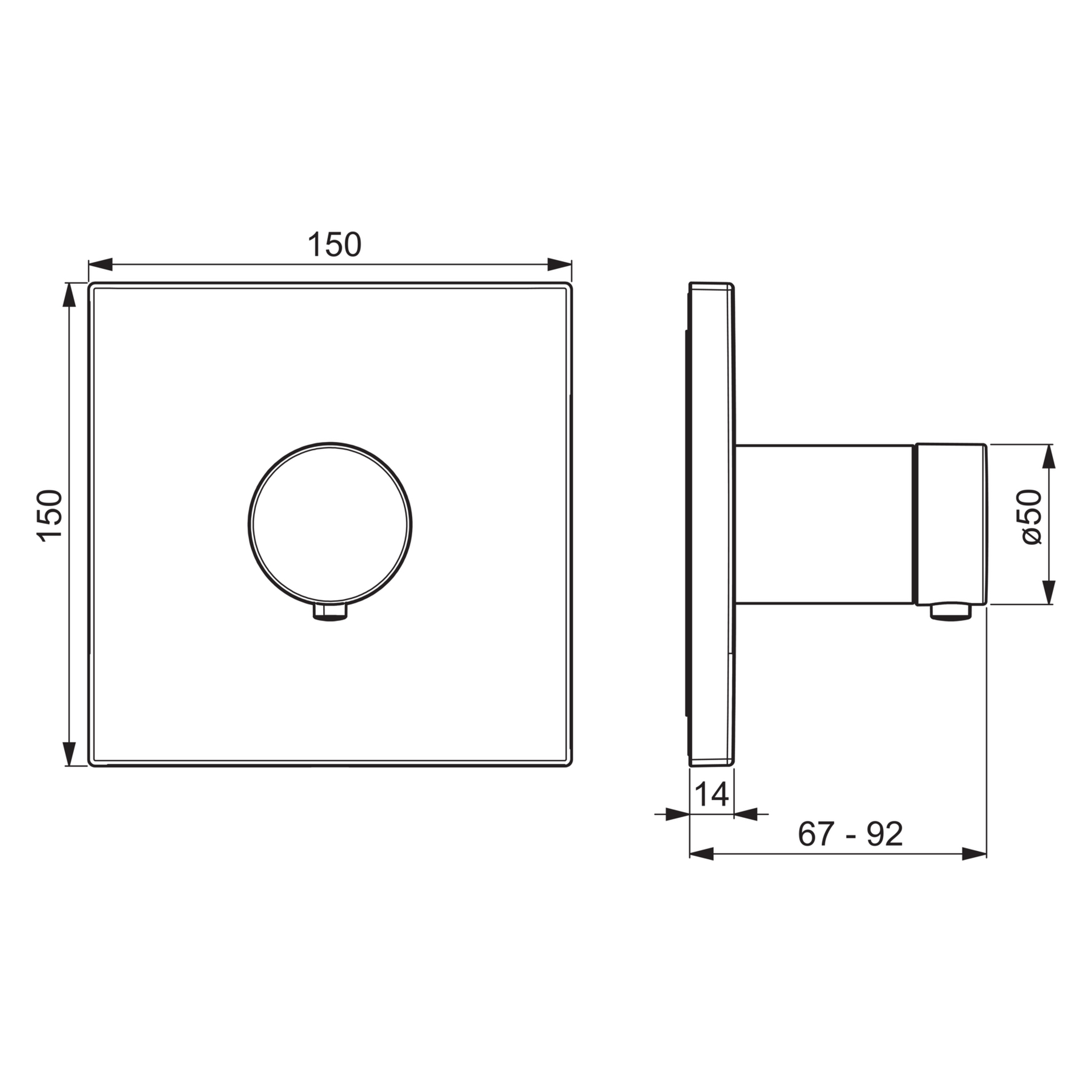 HansaVAROX Wannen- und Brausearmatur Wandmontage Chrom HansaVAROX Wannen- und Brausearmatur Wandmontage Chrom