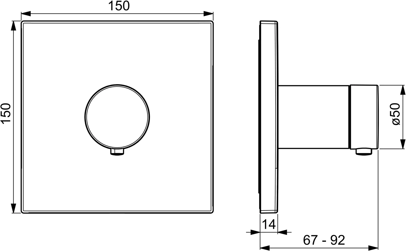 HansaVAROX Wannen- und Brausearmatur Wandmontage Chrom HansaVAROX Wannen- und Brausearmatur Wandmontage Chrom