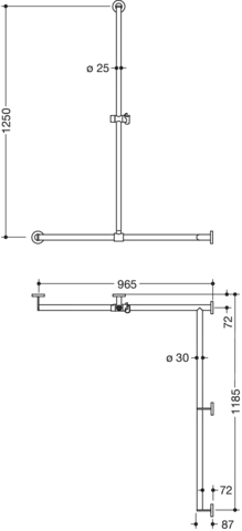 HEWI Haltegriff Ausführung rechts „System 900“ in Schwarz tiefmatt / Chrom HEWI Haltegriff Ausführung rechts „System 900“ in Schwarz tiefmatt / Chrom