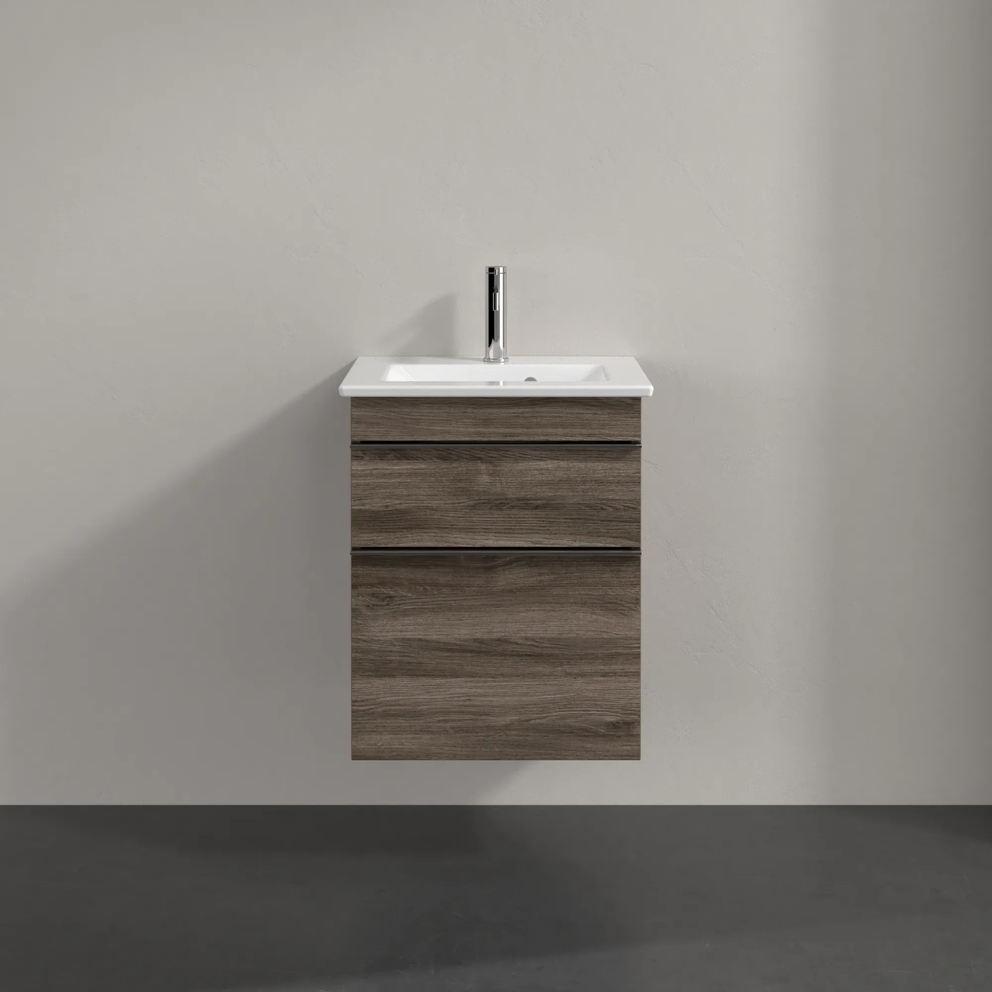 Villeroy & Boch Waschtischunterschrank „Venticello“ für Schrankwaschtisch 466 × 590 × 425 mm Stone Oak, für Becken mittig Villeroy & Boch Waschtischunterschrank „Venticello“ für Schrankwaschtisch 466 × 590 × 425 mm Stone Oak, für Becken mittig