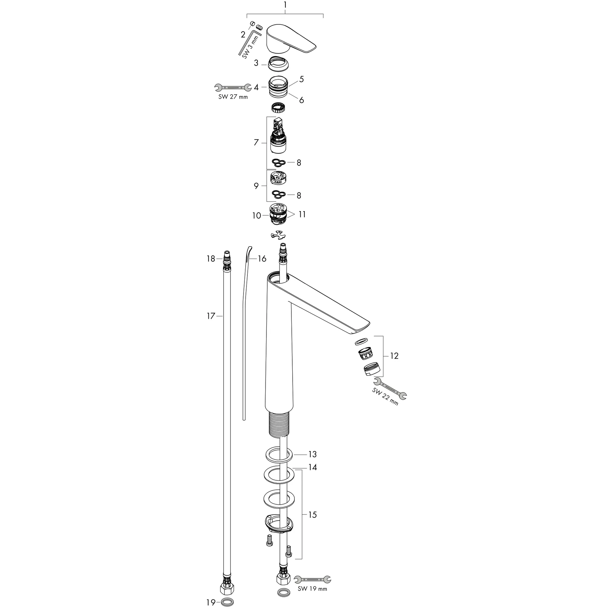 Waschtischmischer 240 Talis E chrom Waschtischmischer 240 Talis E chrom