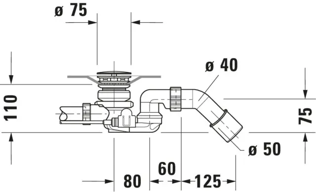 Duravit Ab- und Überlaufgarnitur für Badewannen mit Zulauf Modell 791228 Duravit Ab- und Überlaufgarnitur für Badewannen mit Zulauf Modell 791228