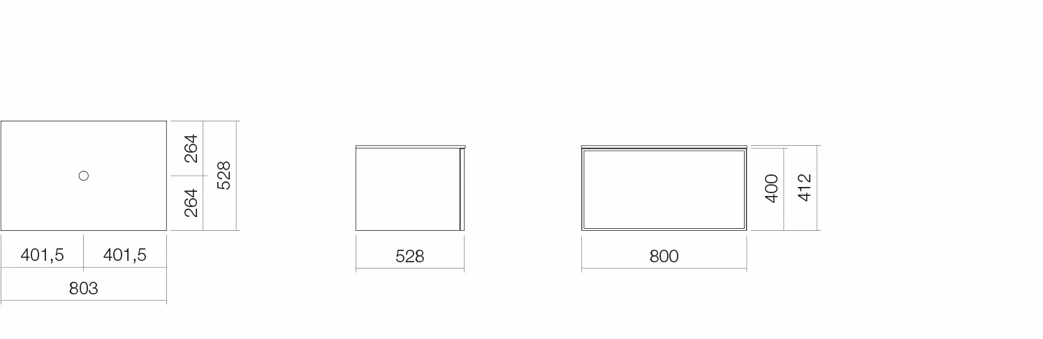 Alape Möbelmodul Arkta 800x400 NY Silk/Türkisgrau Alape Möbelmodul Arkta 800x400 NY Silk/Türkisgrau