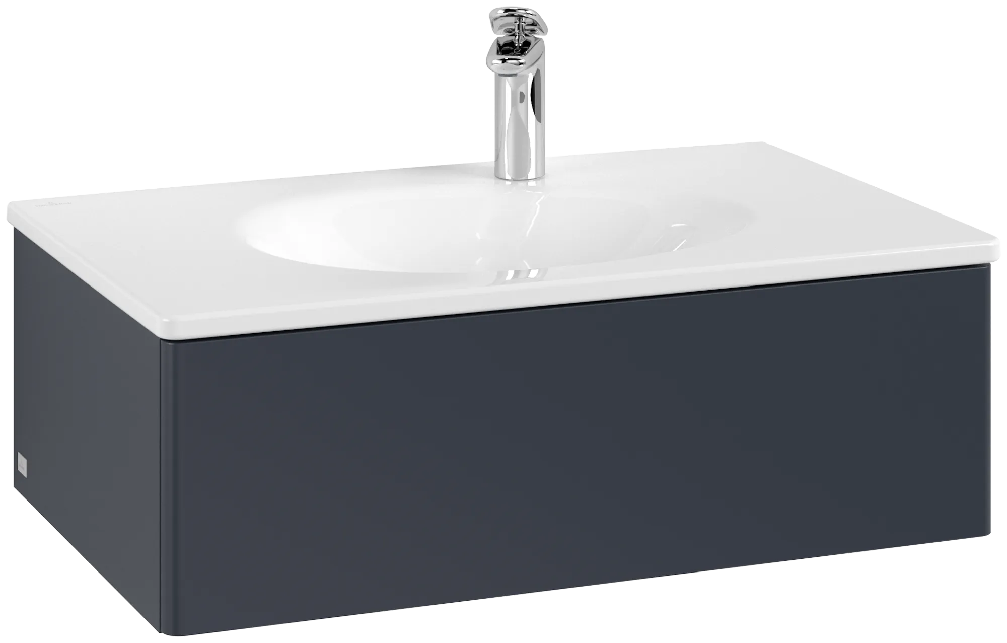 Villeroy & Boch Waschtischunterschrank für Schrankwaschtisch „Antao“ 788 × 256 × 496 mm Midnight Blue Matt Lacquer, für Becken mittig, mit Beleuchtung Villeroy & Boch Waschtischunterschrank für Schrankwaschtisch „Antao“ 788 × 256 × 496 mm Midnight Blue Matt Lacquer, für Becken mittig, mit Beleuchtung