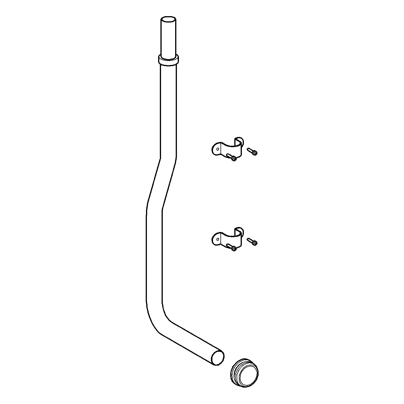Spülrohr 37112, verstellbar, 500 - 750 mm Spülrohr 37112, verstellbar, 500 - 750 mm