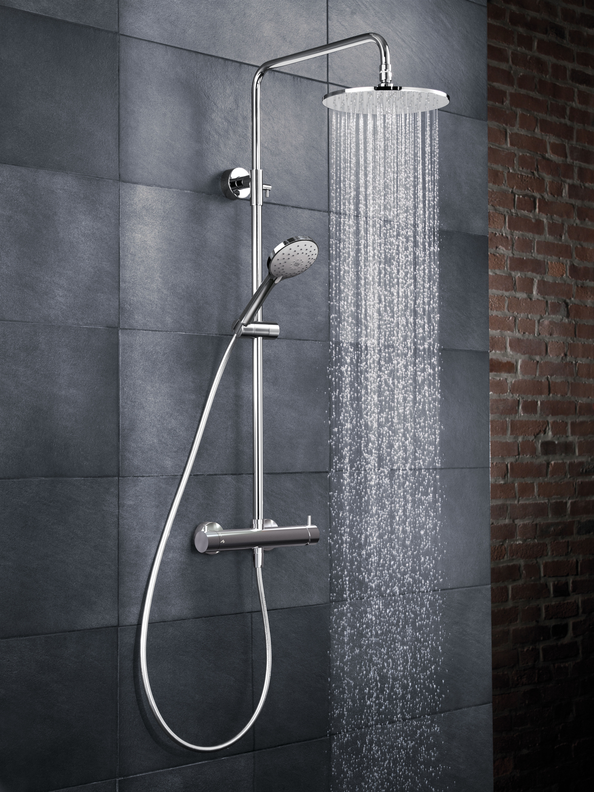 HSK Shower-Set mit Einhebelmischer „RS 200 Mix“ Ausladung 385 mm in chrom Kopfbrause: Rund, flach (⌀ 250 × 8 mm) HSK Shower-Set mit Einhebelmischer „RS 200 Mix“ Ausladung 385 mm in chrom Kopfbrause: Rund, flach (⌀ 250 × 8 mm)