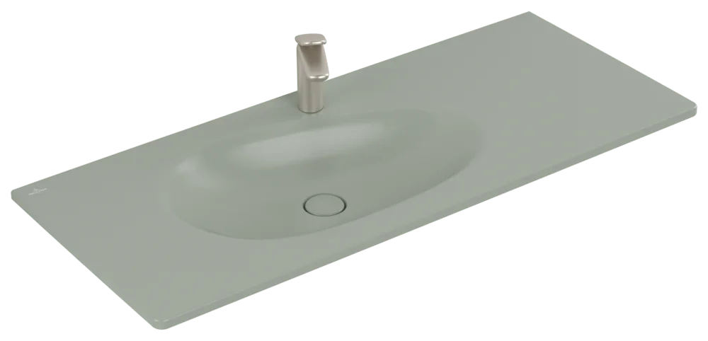 Villeroy & Boch Antao Schrankwaschtisch 1200x500mm, TitanCeram, links, Morning Green CeramicPlus