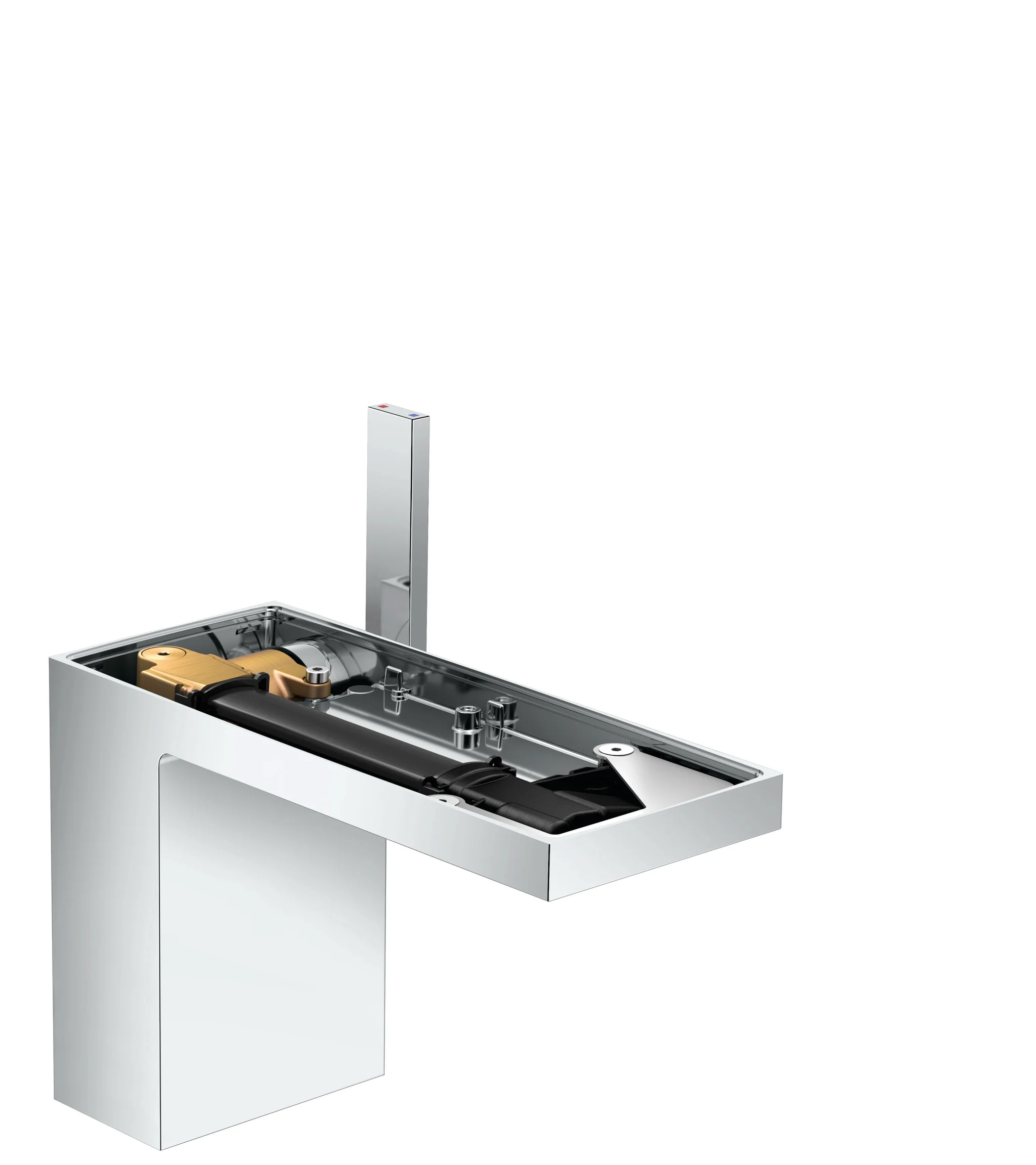 Hansgrohe AXOR MyEdition Einhebel-Waschtischmischer 110, Chrom, Ausladung 150 mm, Auslaufhöhe 110 mm, PowderRain Strahlart, max. Durchflussmenge 5 l/min
