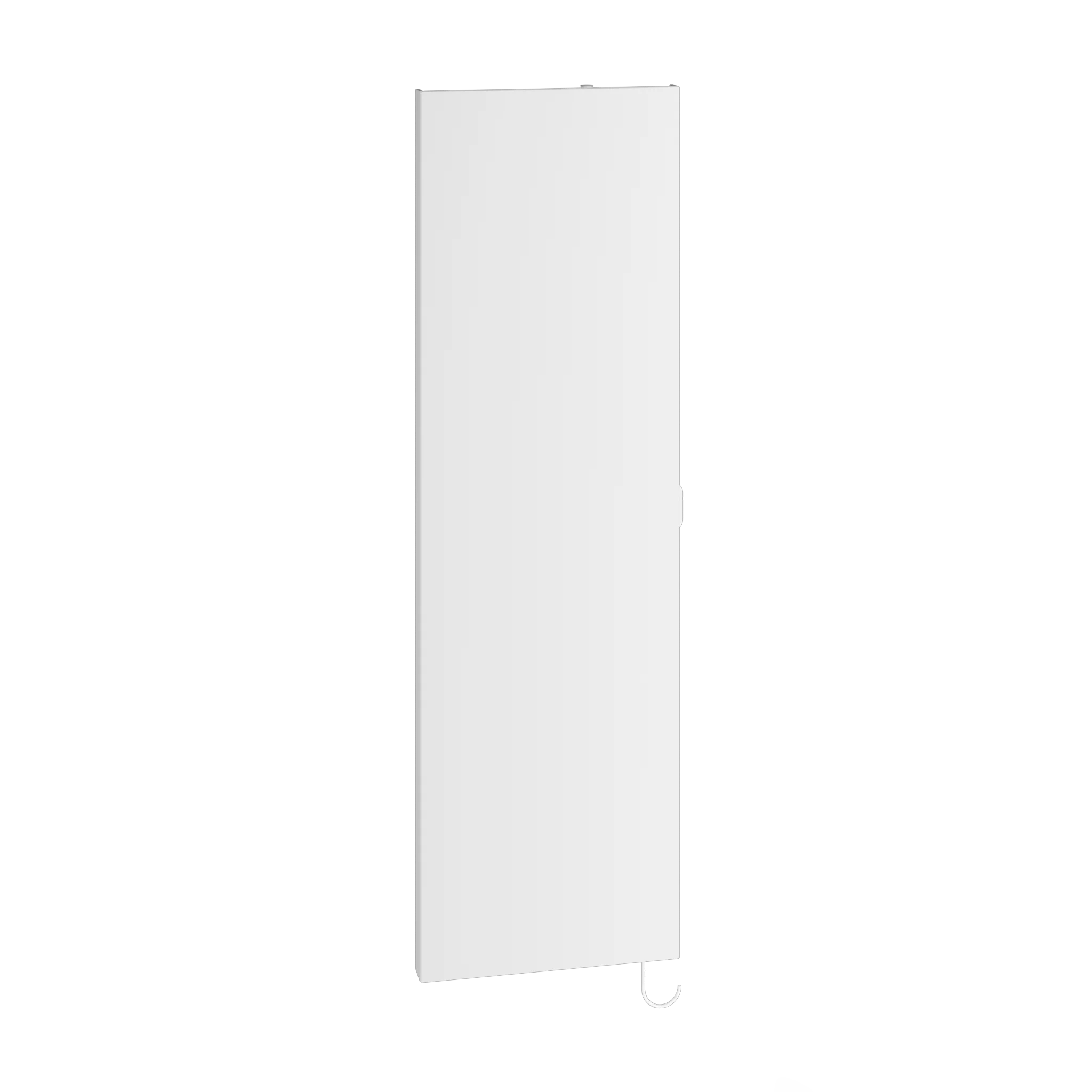 Flachheizkörper E-Panel Plan vertikal Typ 10, HxLxT: 1800x400x74 mm, Farbe: Anthrazit Grau RAL 7016 seidenglanz, Ausführung: links, Reglertyp: programmierbarer Regler Elektroset: 1000 Watt, Schutzkl.: 2, Stecker: EU, Winkelkonsole lang