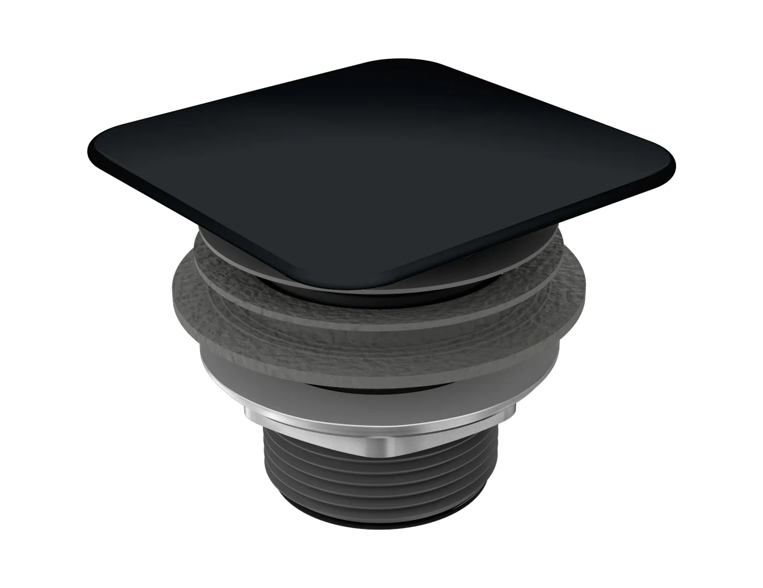 Mod. 3905 Permanentablaufventil mit emailliertem eckigem Deckel, alpinweiß