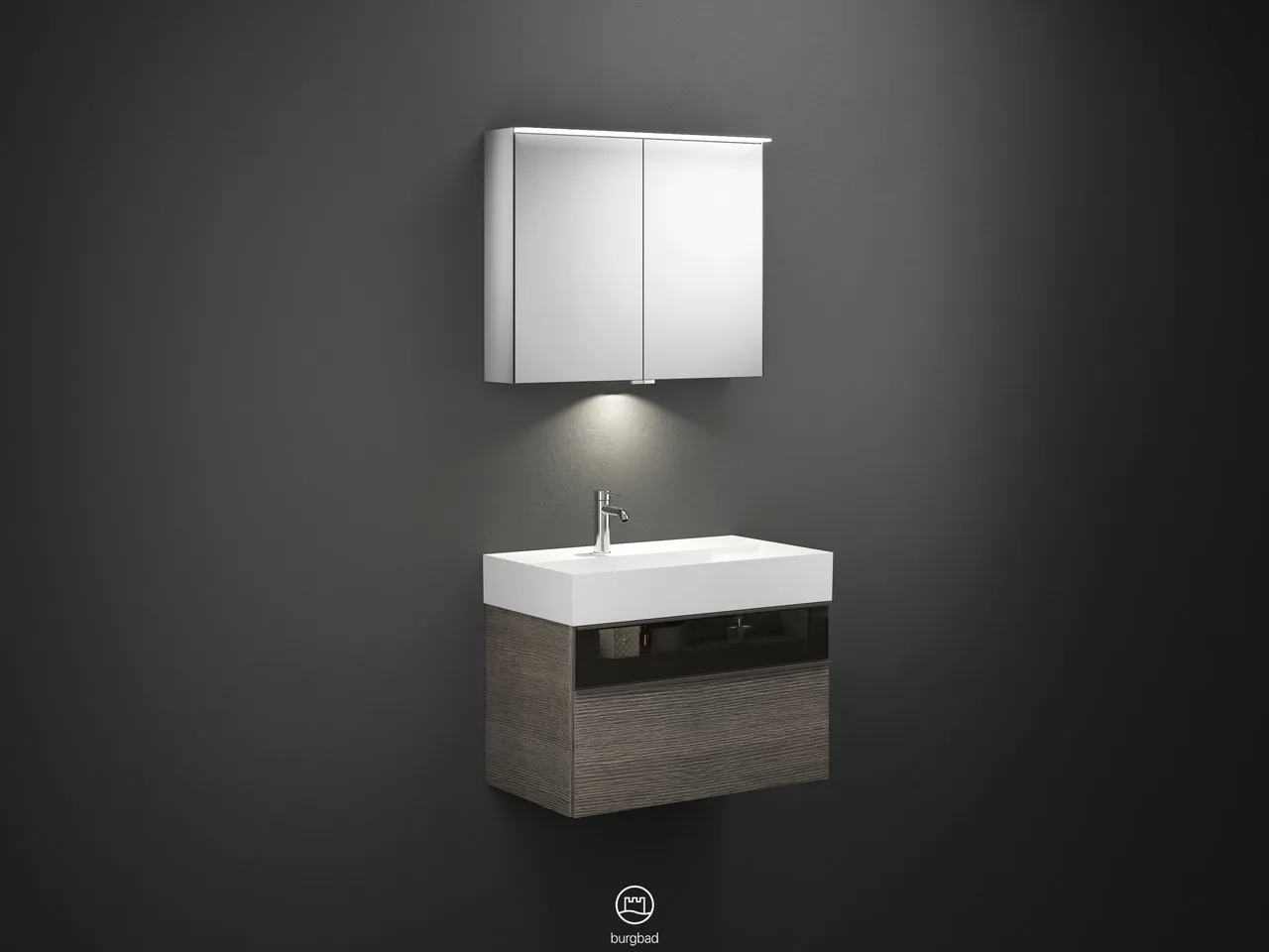 burgbad Yumo PG2 Badmöbelset SFLA082