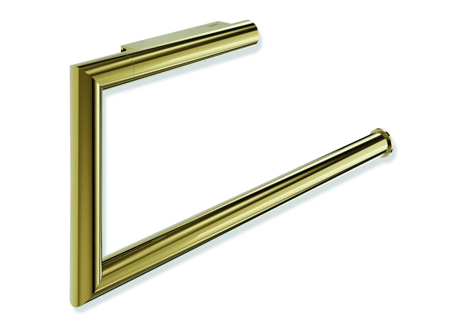 HEWI WC-Papierhalter System 162, 2-fach, Edelstahl PVD, Gold glänzend, 250 mm breit, 110 mm hoch
