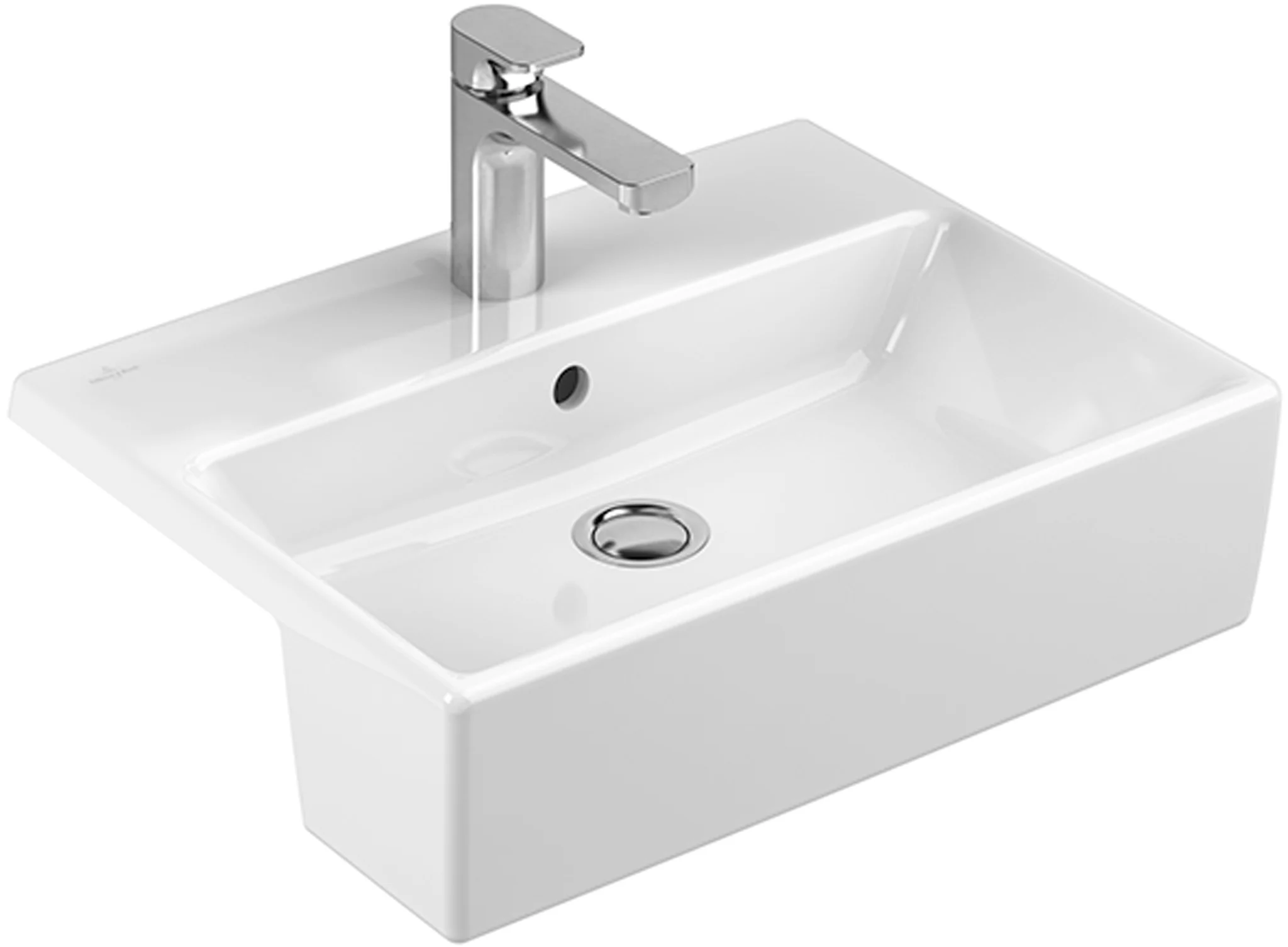 Villeroy & Boch Memento Vorbauwaschbecken 420x550mm Eckig Weiß Alpin Villeroy & Boch Memento Vorbauwaschbecken 420x550mm Eckig Weiß Alpin