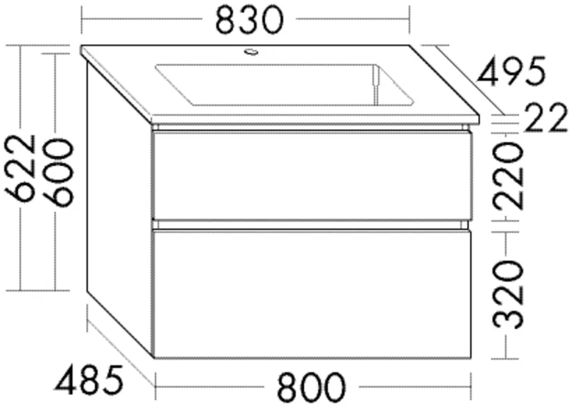 burgbad Waschtischunterschrank „Lin20“ in Tectona Dekor Zimt burgbad Waschtischunterschrank „Lin20“ in Tectona Dekor Zimt